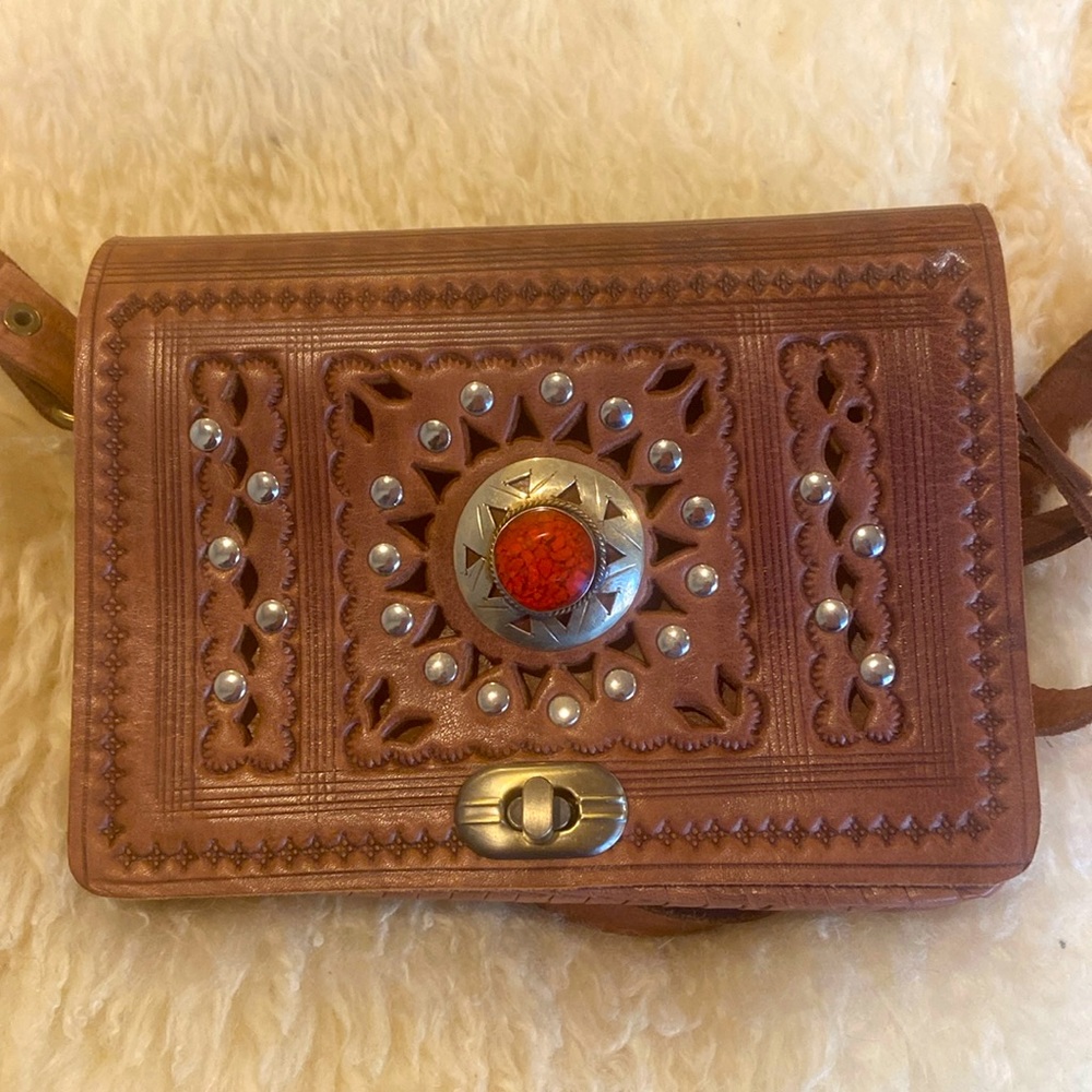 Vintage leather cross body purses